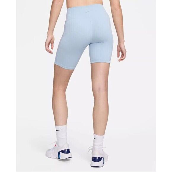 NWT Nike One Dri-FIT High Waist 8" Biker Shorts Blue FZ6758-440 Women's Size XS - Picture 12 of 16